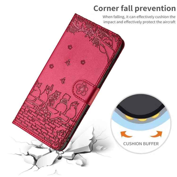 Cat Embossing Pattern Leather Phone Case with Lanyard, For Samsung Galaxy A32 5G, For Samsung Galaxy S21, For Samsung Galaxy S21+, For Samsung Galaxy S21 Ultra, For Samsung Galaxy A12, For Samsung Galaxy A71, For Samsung Galaxy A51