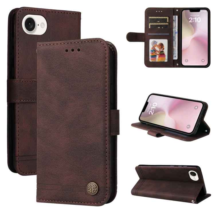 Skin Feel Life Tree Leather Phone Case