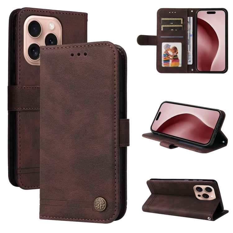 Skin Feel Life Tree Leather Phone Case