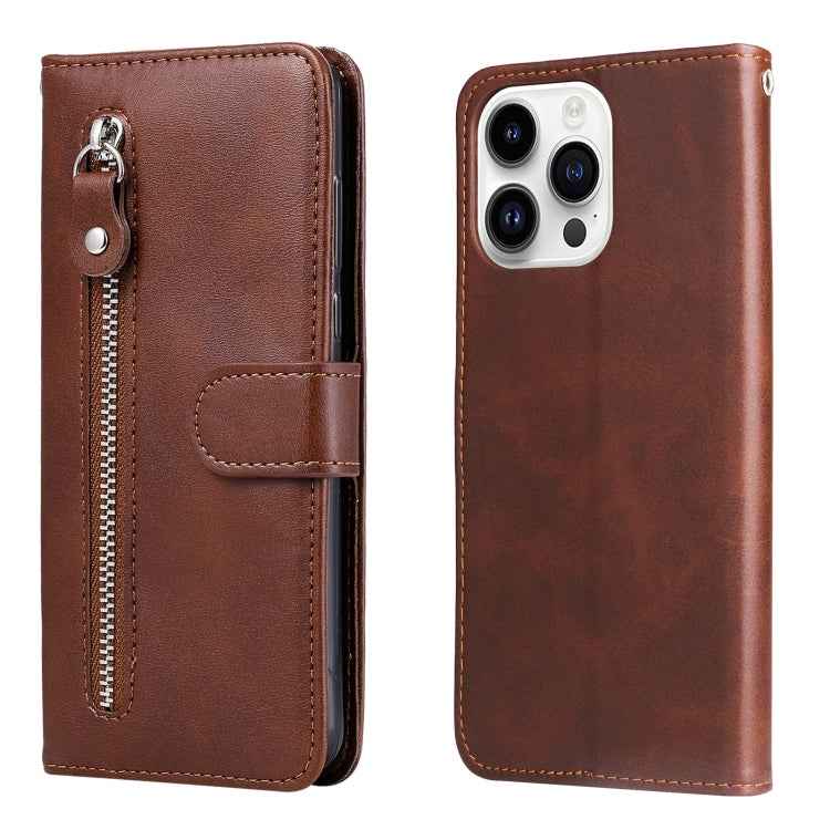 Fashion Calf Texture Zipper Leather Phone Case, For iPhone 15 Pro Max, For iPhone 15 Pro, For iPhone 15 Plus, For iPhone 15