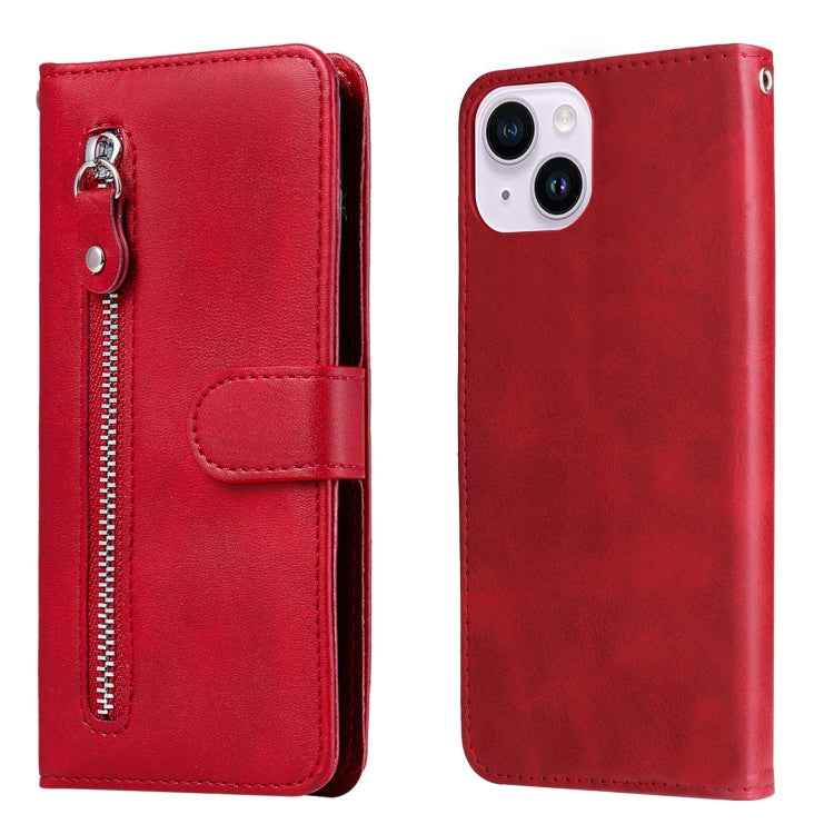 Fashion Calf Texture Zipper Leather Phone Case, For iPhone 15 Pro Max, For iPhone 15 Pro, For iPhone 15 Plus, For iPhone 15