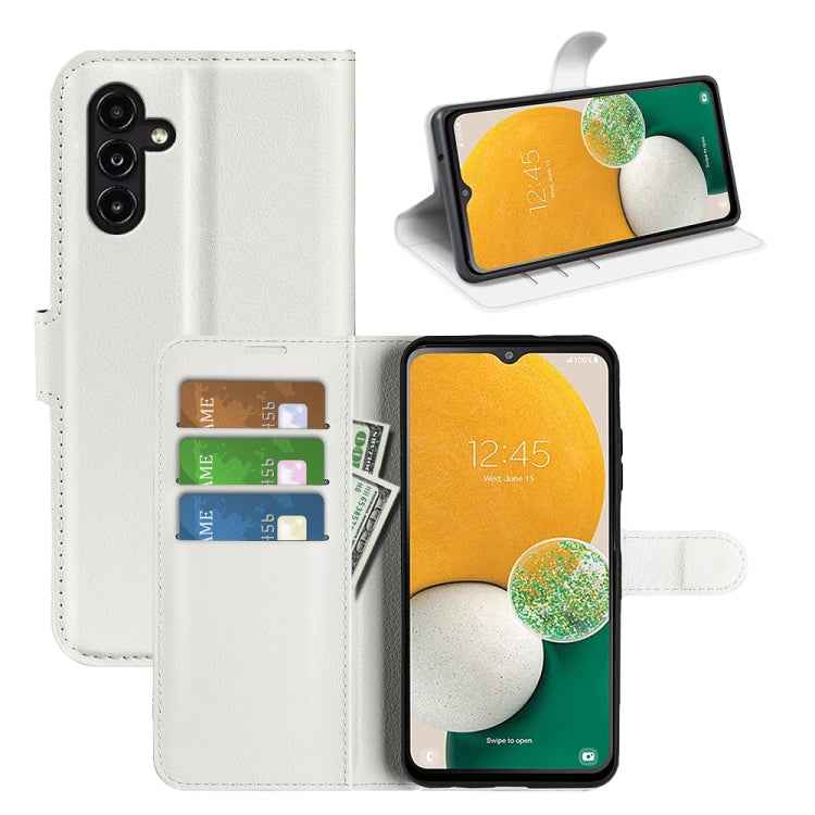 Litchi Texture Horizontal Flip Phone Case with Holder, For Samsung Galaxy A14 5G