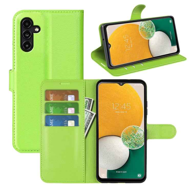 Litchi Texture Horizontal Flip Phone Case with Holder, For Samsung Galaxy A14 5G
