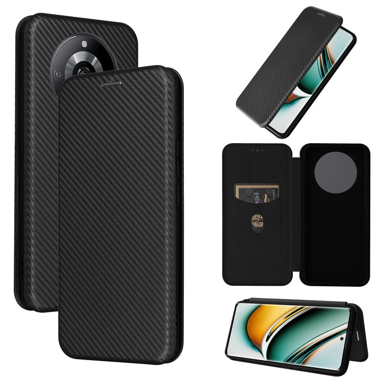 Carbon Fiber Texture Flip Leather Phone Case, For Realme C67 4G, For Realme 11 4G Global, For Realme GT5 5G, For Realme 11 5G / 11x, For Realme C53 4G / Narzo N53 4G, For Realme 11 5G, For Realme 11 Pro / 11 Pro+