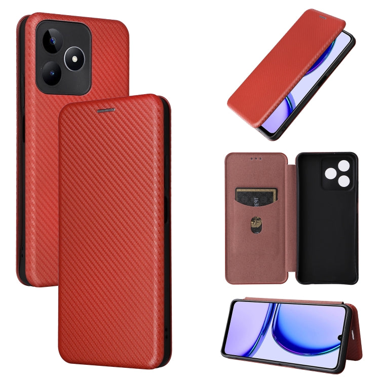 Carbon Fiber Texture Flip Leather Phone Case, For Realme C67 4G, For Realme 11 4G Global, For Realme GT5 5G, For Realme 11 5G / 11x, For Realme C53 4G / Narzo N53 4G, For Realme 11 5G, For Realme 11 Pro / 11 Pro+