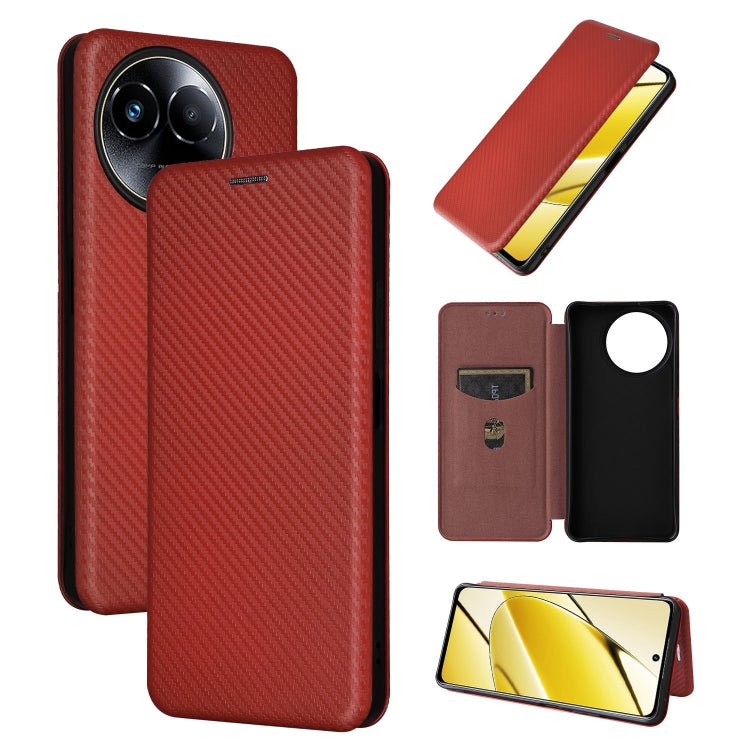 Carbon Fiber Texture Flip Leather Phone Case, For Realme C67 4G, For Realme 11 4G Global, For Realme GT5 5G, For Realme 11 5G / 11x, For Realme C53 4G / Narzo N53 4G, For Realme 11 5G, For Realme 11 Pro / 11 Pro+