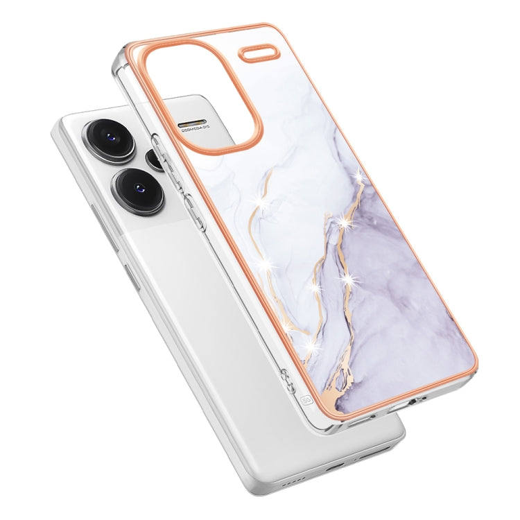 Electroplating Marble Dual-side IMD Phone Case, For Xiaomi Redmi Note 13 Pro+ 5G, For Xiaomi Redmi Note 13 Pro 5G Global, For Xiaomi 13T/13T Pro, For Xiaomi Poco F5 5G/Redmi Note 12 Turbo, For Xiaomi Poco F5 Pro 5G/Redmi K60, For Xiaomi Redmi Note 12S ...