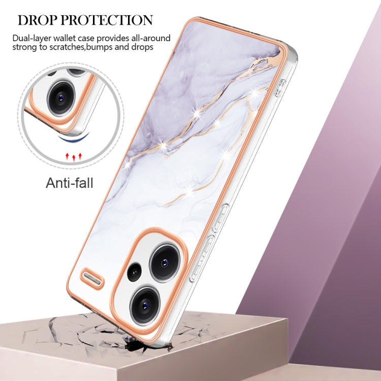Electroplating Marble Dual-side IMD Phone Case, For Xiaomi Redmi Note 13 Pro+ 5G, For Xiaomi Redmi Note 13 Pro 5G Global, For Xiaomi 13T/13T Pro, For Xiaomi Poco F5 5G/Redmi Note 12 Turbo, For Xiaomi Poco F5 Pro 5G/Redmi K60, For Xiaomi Redmi Note 12S ...