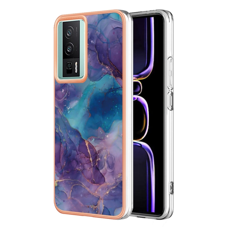 Electroplating Marble Dual-side IMD TPU Phone Case, For Xiaomi 13T/13T Pro, For Xiaomi Poco F5 5G/Redmi Note 12 Turbo, For Xiaomi Poco F5 Pro 5G/Redmi K60, For Xiaomi Redmi Note 12S 4G, For Xiaomi Redmi Note 12 4G Global