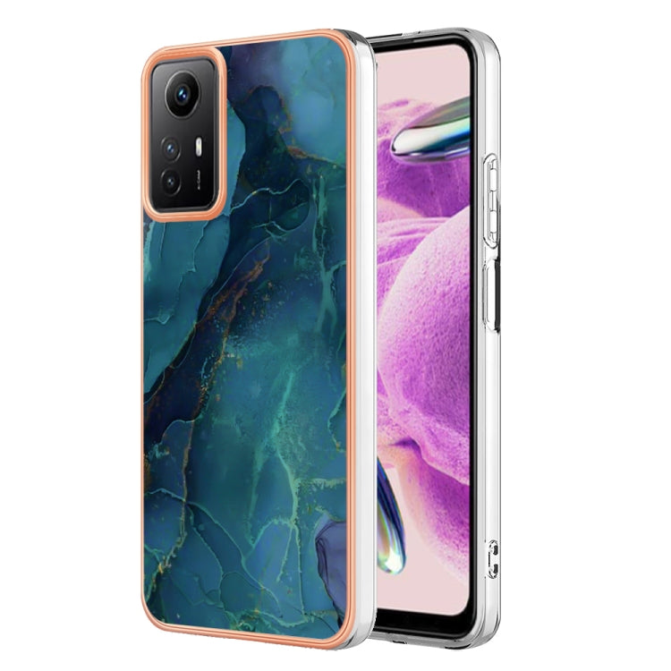 Electroplating Marble Dual-side IMD TPU Phone Case, For Xiaomi 13T/13T Pro, For Xiaomi Poco F5 5G/Redmi Note 12 Turbo, For Xiaomi Poco F5 Pro 5G/Redmi K60, For Xiaomi Redmi Note 12S 4G, For Xiaomi Redmi Note 12 4G Global