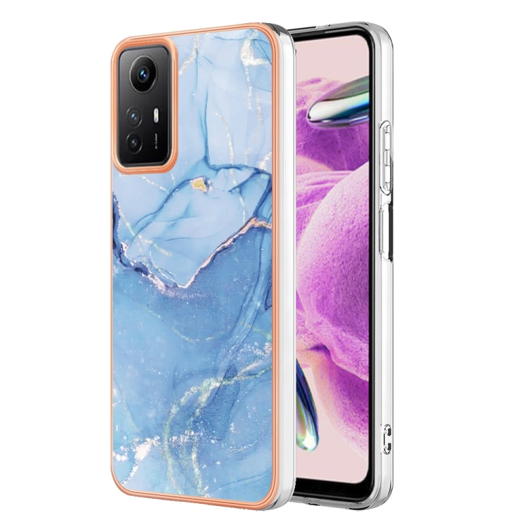 Electroplating Marble Dual-side IMD TPU Phone Case, For Xiaomi 13T/13T Pro, For Xiaomi Poco F5 5G/Redmi Note 12 Turbo, For Xiaomi Poco F5 Pro 5G/Redmi K60, For Xiaomi Redmi Note 12S 4G, For Xiaomi Redmi Note 12 4G Global