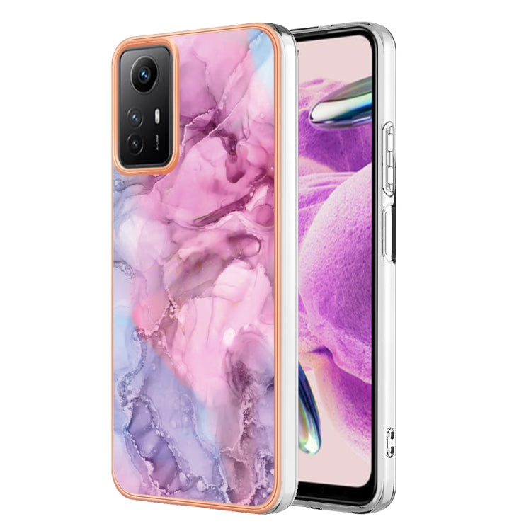 Electroplating Marble Dual-side IMD TPU Phone Case, For Xiaomi 13T/13T Pro, For Xiaomi Poco F5 5G/Redmi Note 12 Turbo, For Xiaomi Poco F5 Pro 5G/Redmi K60, For Xiaomi Redmi Note 12S 4G, For Xiaomi Redmi Note 12 4G Global