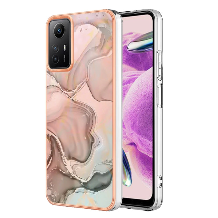 Electroplating Marble Dual-side IMD TPU Phone Case, For Xiaomi 13T/13T Pro, For Xiaomi Poco F5 5G/Redmi Note 12 Turbo, For Xiaomi Poco F5 Pro 5G/Redmi K60, For Xiaomi Redmi Note 12S 4G, For Xiaomi Redmi Note 12 4G Global