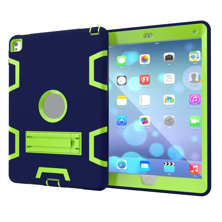 Shockproof PC + Silicone Protective Case,with Holder, For iPad 9.7(2017)