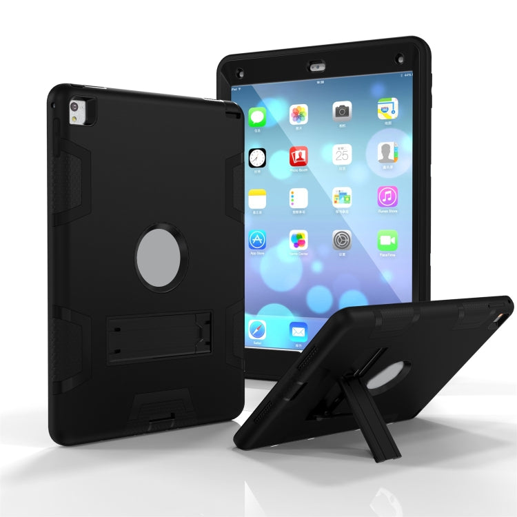Shockproof PC + Silicone Protective Case,with Holder, For iPad 9.7(2017)