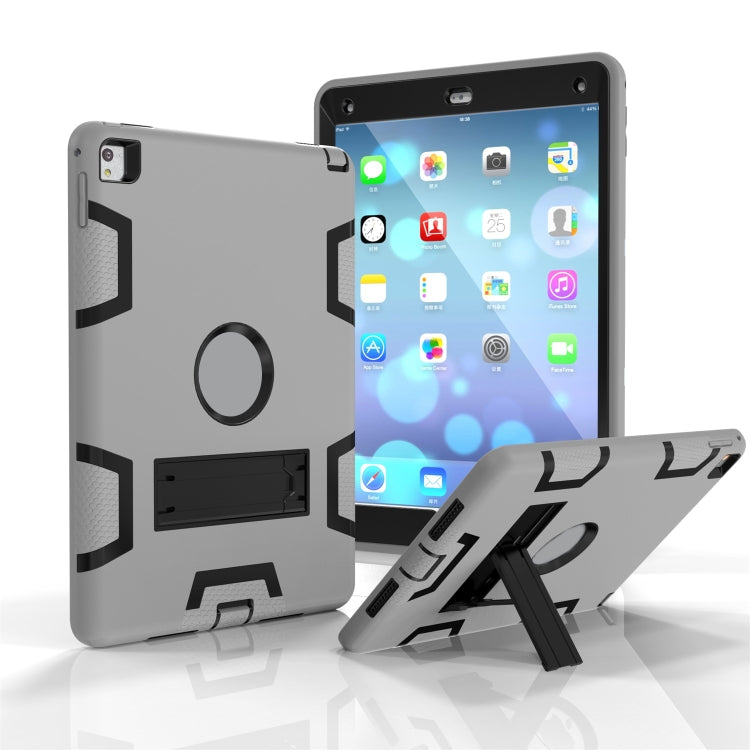 Shockproof PC + Silicone Protective Case,with Holder, For iPad 9.7(2017)