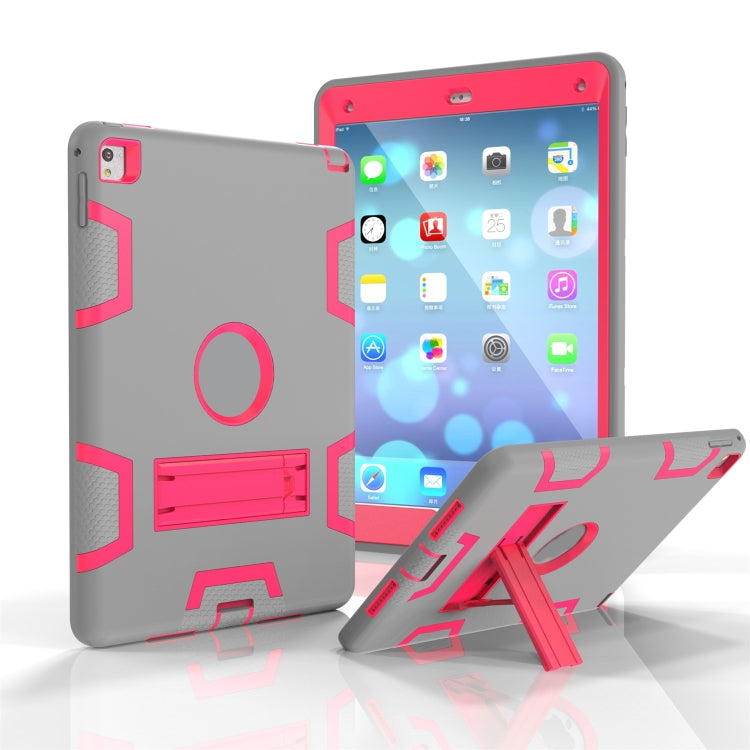 Shockproof PC + Silicone Protective Case,with Holder, For iPad 9.7(2017)