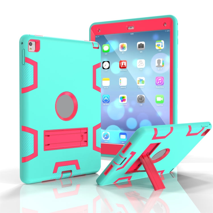 Shockproof PC + Silicone Protective Case,with Holder, For iPad 9.7(2017)