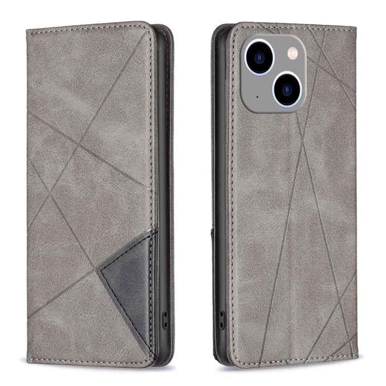 Rhombus Texture Magnetic Leather Phone Case, For iPhone 15 Pro Max, For iPhone 15 Pro, For iPhone 15 Plus, For iPhone 15