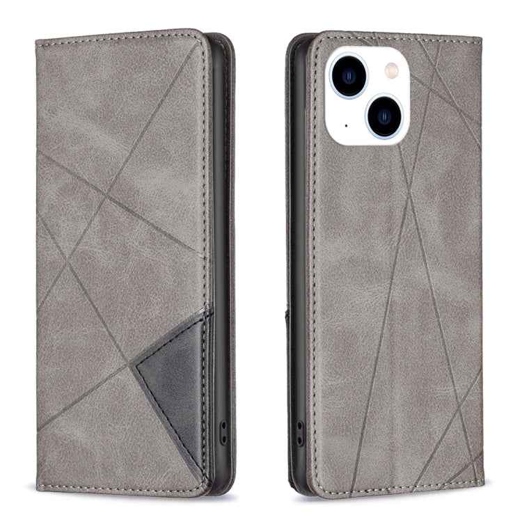 Rhombus Texture Magnetic Leather Phone Case, For iPhone 15 Pro Max, For iPhone 15 Pro, For iPhone 15 Plus, For iPhone 15