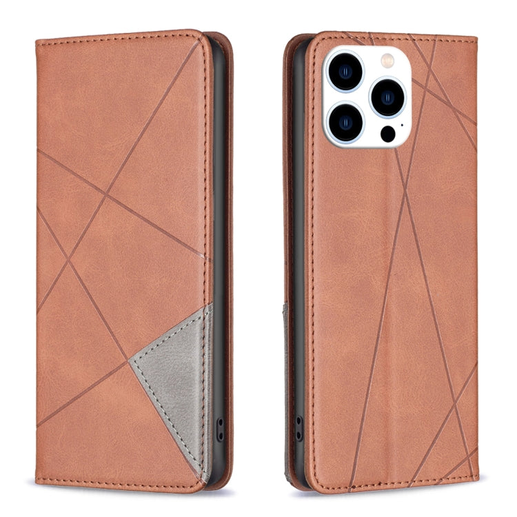 Rhombus Texture Magnetic Leather Phone Case, For iPhone 17 Pro Max, For iPhone 17 Pro, For iPhone 17, For iPhone Air, For iPhone 16 Pro Max, For iPhone 16 Pro, For iPhone 16 Plus, For iPhone 16