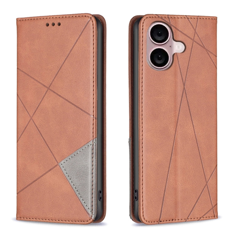 Rhombus Texture Magnetic Leather Phone Case, For iPhone 17 Pro Max, For iPhone 17 Pro, For iPhone 17, For iPhone Air, For iPhone 16 Pro Max, For iPhone 16 Pro, For iPhone 16 Plus, For iPhone 16