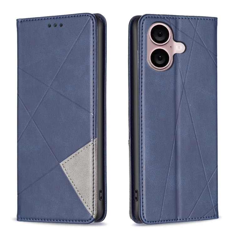 Rhombus Texture Magnetic Leather Phone Case, For iPhone 17 Pro Max, For iPhone 17 Pro, For iPhone 17, For iPhone Air, For iPhone 16 Pro Max, For iPhone 16 Pro, For iPhone 16 Plus, For iPhone 16
