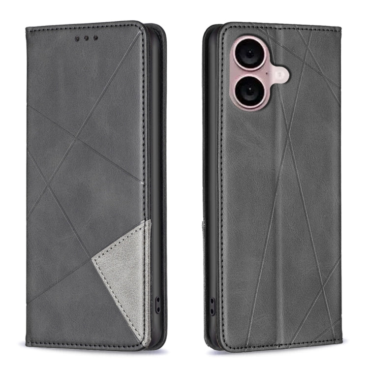 Rhombus Texture Magnetic Leather Phone Case, For iPhone 17 Pro Max, For iPhone 17 Pro, For iPhone 17, For iPhone Air, For iPhone 16 Pro Max, For iPhone 16 Pro, For iPhone 16 Plus, For iPhone 16