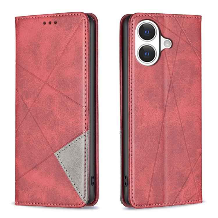 Rhombus Texture Magnetic Leather Phone Case, For iPhone 17 Pro Max, For iPhone 17 Pro, For iPhone 17, For iPhone Air, For iPhone 16 Pro Max, For iPhone 16 Pro, For iPhone 16 Plus, For iPhone 16