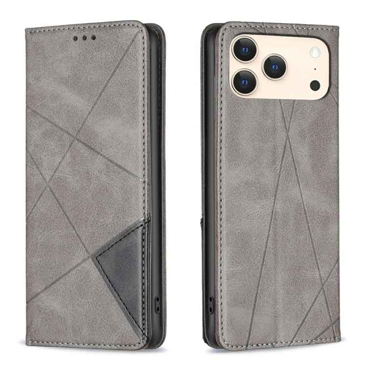 Rhombus Texture Magnetic Leather Phone Case, For iPhone 17 Pro Max, For iPhone 17 Pro, For iPhone 17, For iPhone Air, For iPhone 16 Pro Max, For iPhone 16 Pro, For iPhone 16 Plus, For iPhone 16