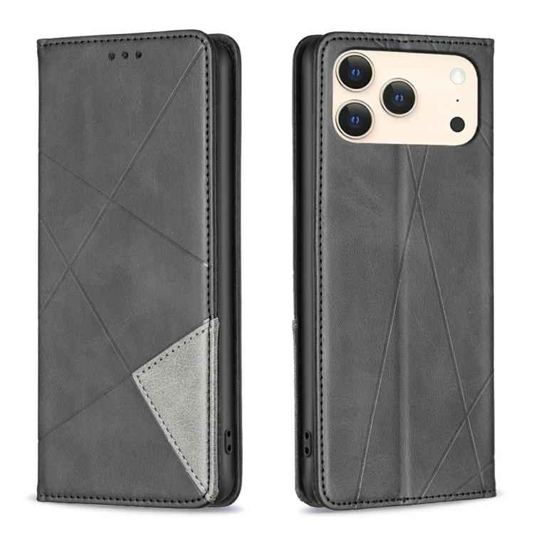 Rhombus Texture Magnetic Leather Phone Case, For iPhone 17 Pro Max, For iPhone 17 Pro, For iPhone 17, For iPhone Air, For iPhone 16 Pro Max, For iPhone 16 Pro, For iPhone 16 Plus, For iPhone 16