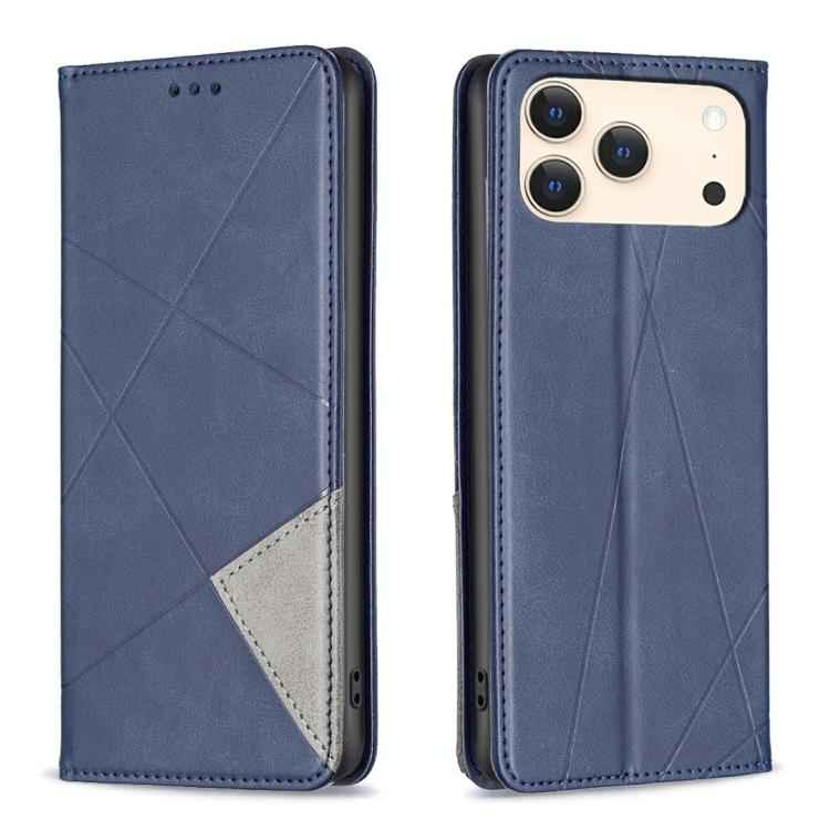Rhombus Texture Magnetic Leather Phone Case, For iPhone 17 Pro Max, For iPhone 17 Pro, For iPhone 17, For iPhone Air, For iPhone 16 Pro Max, For iPhone 16 Pro, For iPhone 16 Plus, For iPhone 16