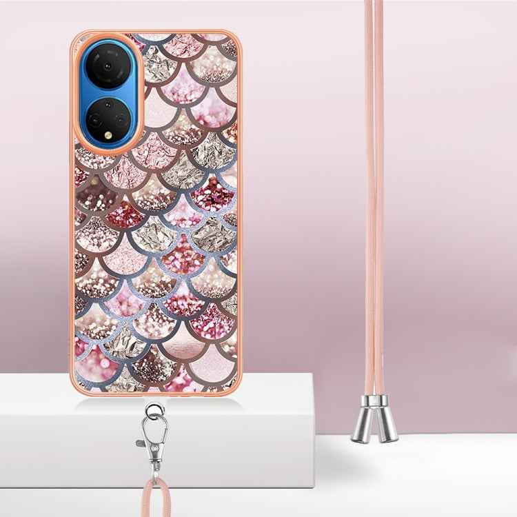 Electroplating IMD TPU Phone Case with Lanyard, For Honor X7, For Honor X8 4G