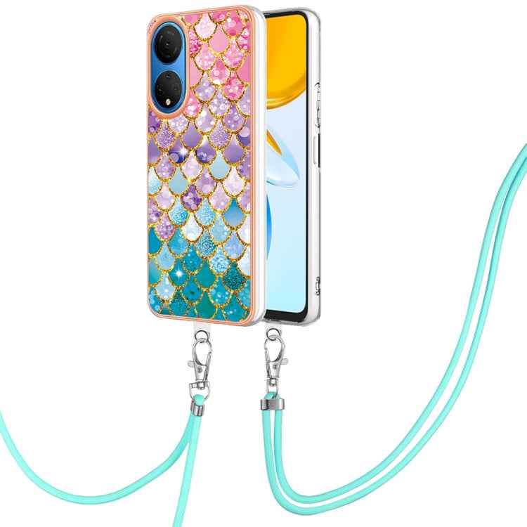 Electroplating IMD TPU Phone Case with Lanyard, For Honor X7, For Honor X8 4G