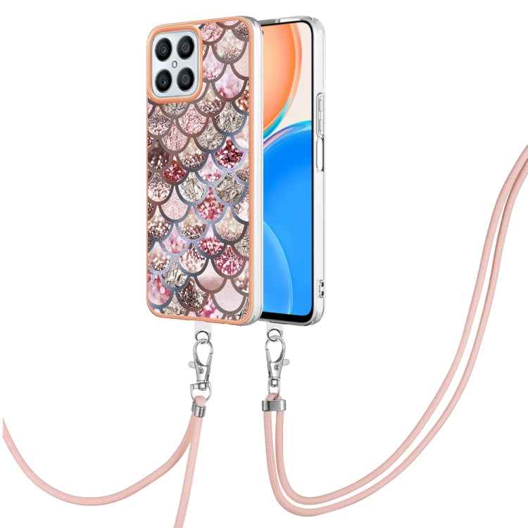 Electroplating IMD TPU Phone Case with Lanyard, For Honor X7, For Honor X8 4G