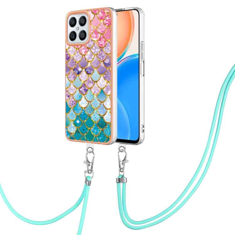 Electroplating IMD TPU Phone Case with Lanyard, For Honor X7, For Honor X8 4G
