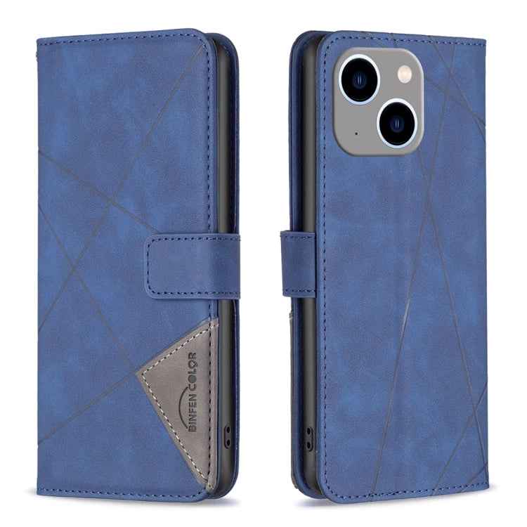 Magnetic Buckle Rhombus Texture Leather Phone Case, For iPhone 15 Pro Max, For iPhone 15 Pro, For iPhone 15 Plus, For iPhone 15