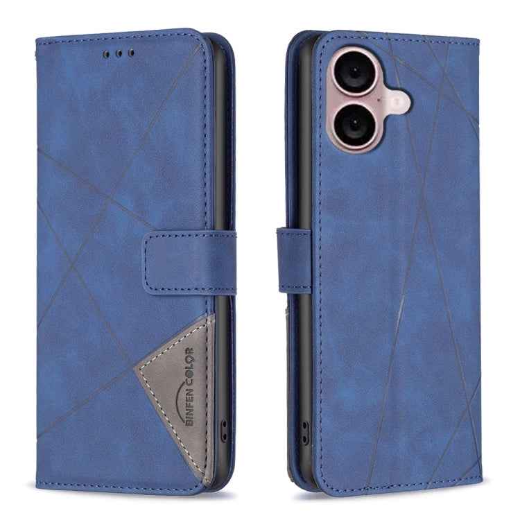 Magnetic Buckle Rhombus Texture Leather Phone Case
