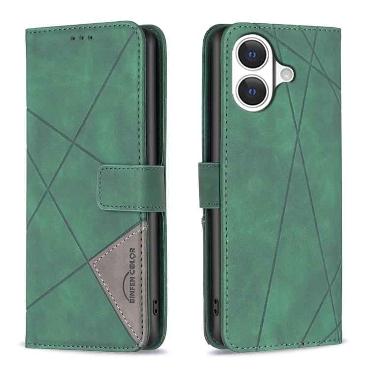 Magnetic Buckle Rhombus Texture Leather Phone Case