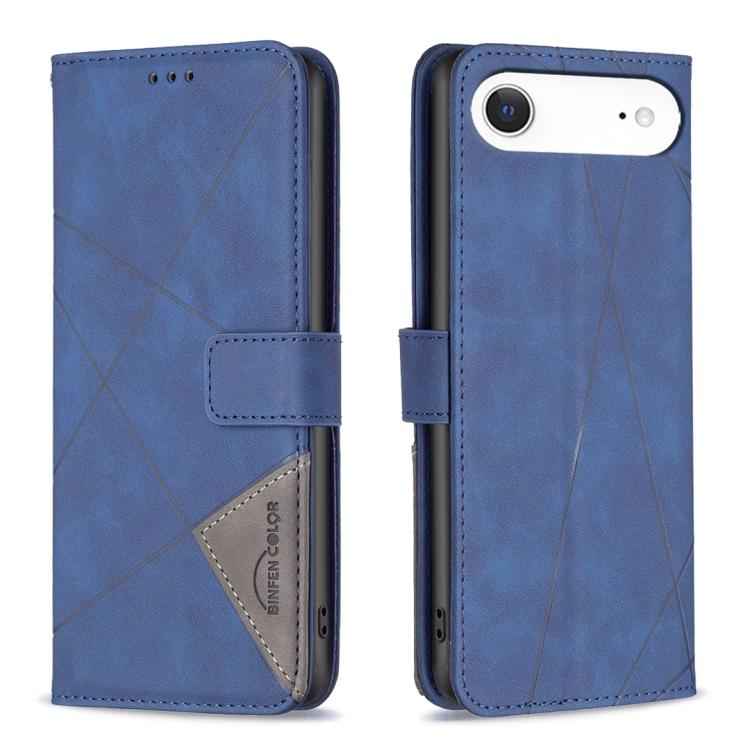 Magnetic Buckle Rhombus Texture Leather Phone Case