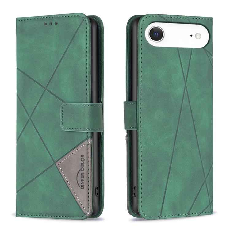 Magnetic Buckle Rhombus Texture Leather Phone Case