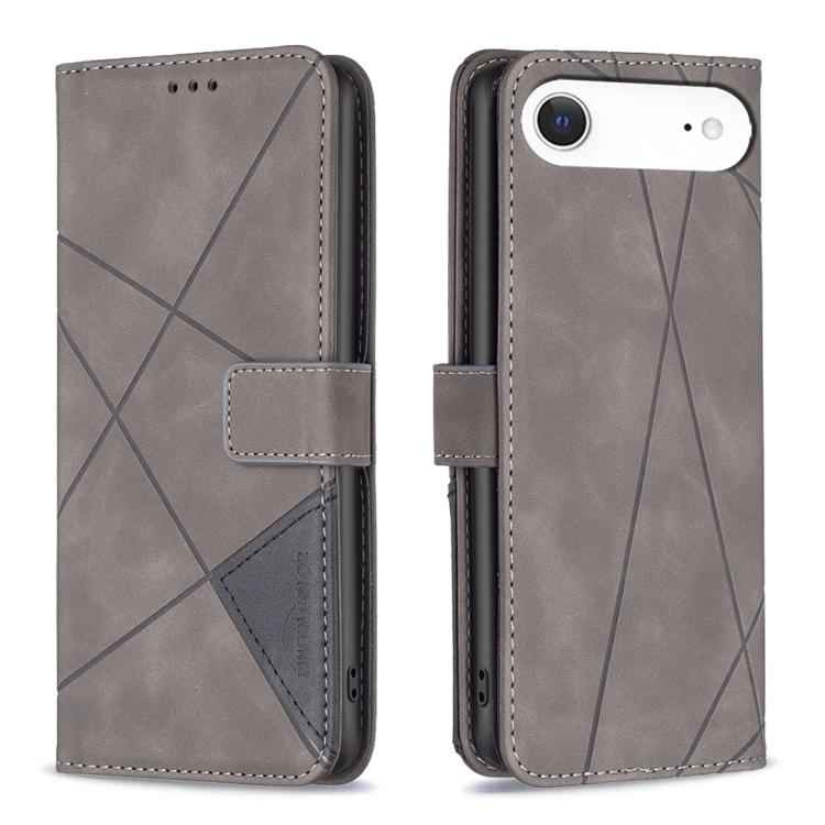 Magnetic Buckle Rhombus Texture Leather Phone Case