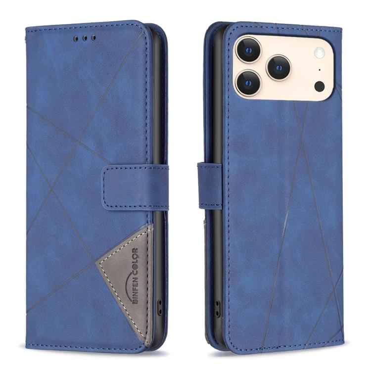 Magnetic Buckle Rhombus Texture Leather Phone Case