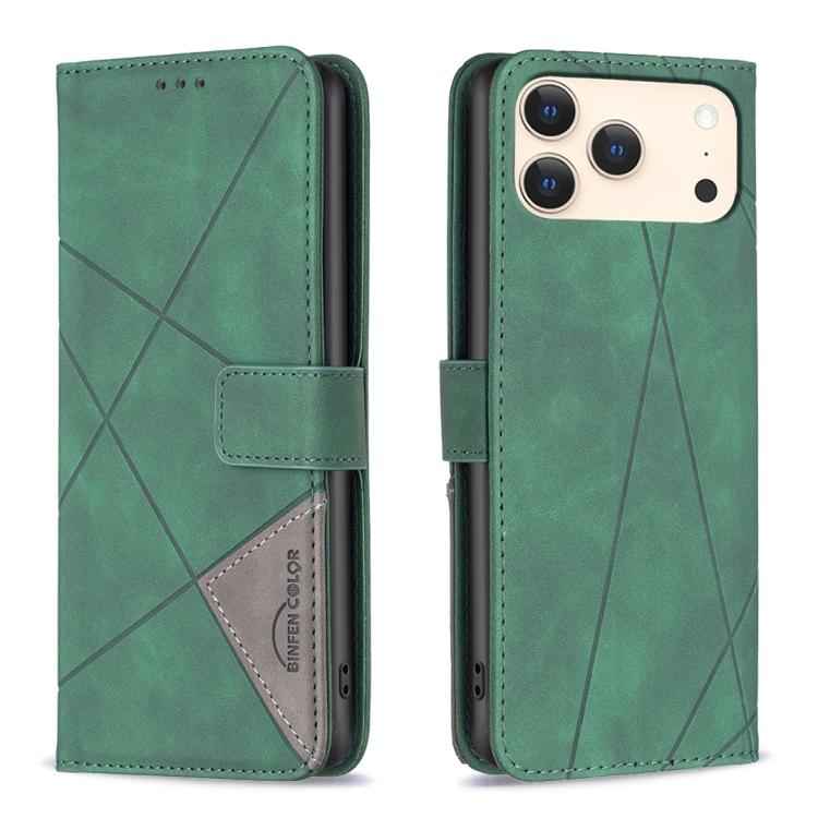 Magnetic Buckle Rhombus Texture Leather Phone Case