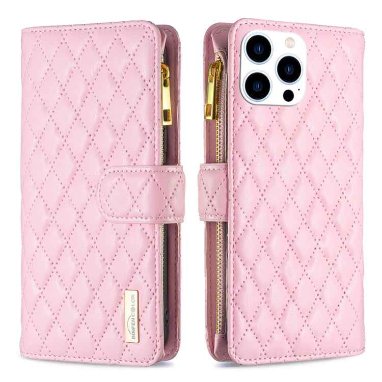 Diamond Lattice Zipper Wallet Leather Flip Phone Case