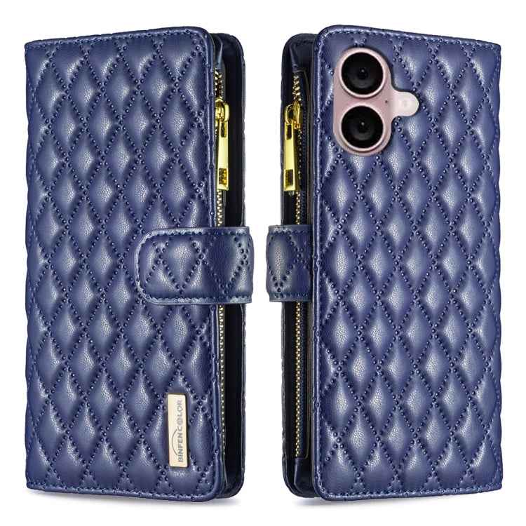 Diamond Lattice Zipper Wallet Leather Flip Phone Case