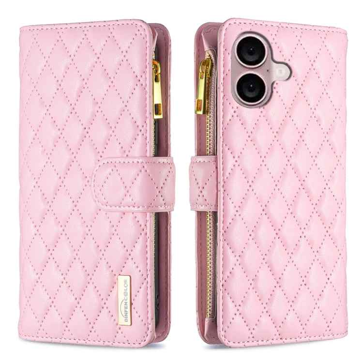 Diamond Lattice Zipper Wallet Leather Flip Phone Case