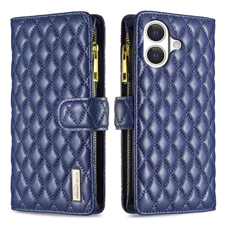 Diamond Lattice Zipper Wallet Leather Flip Phone Case