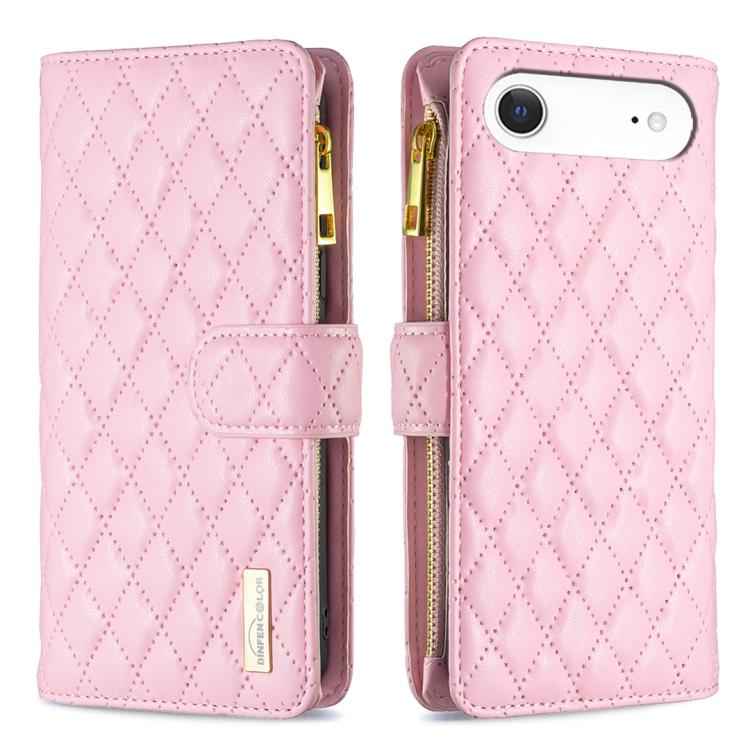 Diamond Lattice Zipper Wallet Leather Flip Phone Case