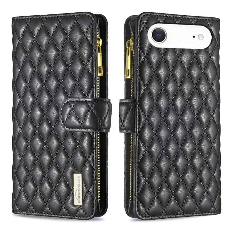 Diamond Lattice Zipper Wallet Leather Flip Phone Case